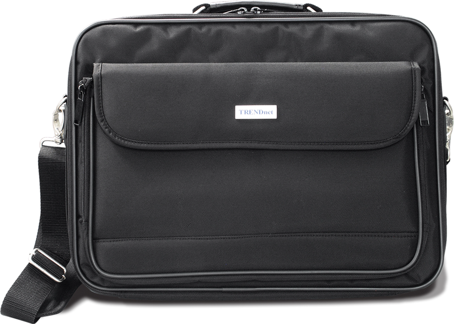 TRENDnet TA-NC1 notebook carry case, a black shoulder bag with a front pocket