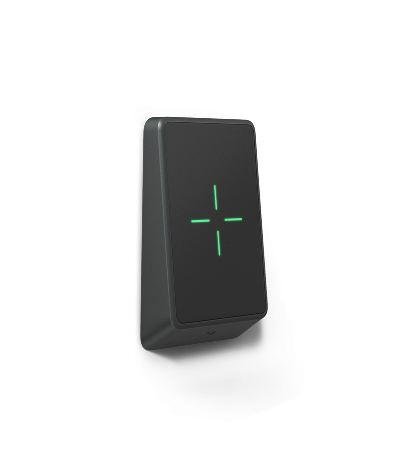 Verkada card reader, compact wall-mounted access control device