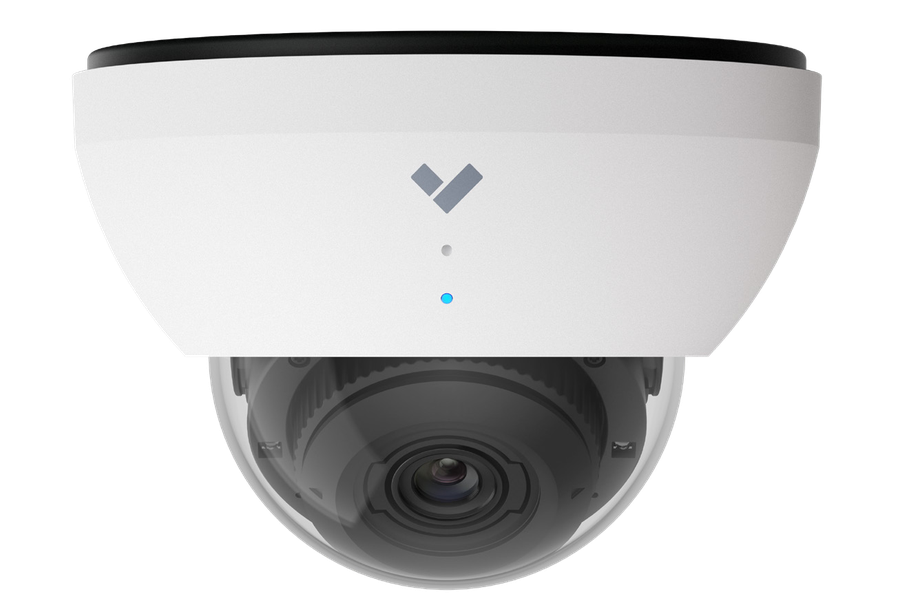 Verkada dome camera, indoor fixed-lens unit with white housing